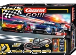Dirkalna steza Carrera GO GT Powerplay 4,9 m z loopingom in vozili Ford Mustang GT3 ter Ferrari 296 GT3