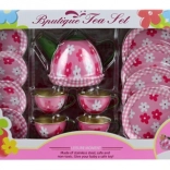 Kovinski čajni set s cvetlicami za otroke