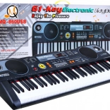 otroški klaviaturni instrument z USB, mikrofonom in učnim načinom, 61 tipk