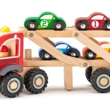 Leseni avtovleka s 4 dirkalnimi avtomobilčki