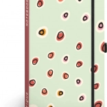 NOTIQUE črtast zvezek 13 × 21 cm z elastiko in žepom