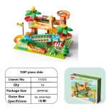 Gradbeni komplet safari s kroglično stezo in ksilofonom, 109 kosov