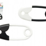 Rožljalka v obliki zatiča črno-bela 12 cm