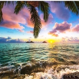 Diamantno slikanje – sončni zahod v raju 30 × 40 cm