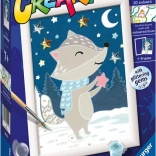 CreArt Klasična slika jazbec med zvezdami