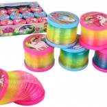 Mavrična vzmet z LED učinkom – motiv samorogov