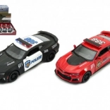 Kinsmart Chevrolet Camaro – policijski in gasilski avto na vzmetni pogon, 12 cm