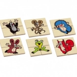 Lesene puzzle KRTEK, 6 motivov, DETOA