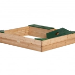 Leseno peskovnik AXI z shranjevalnim prostorom in ponjavo