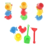 Komplet za pesek z lopatko, grabljicami in modelčki