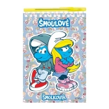 zvezek Smrkci s pisalom, spiralni črtni in prazni, 15 × 22 cm