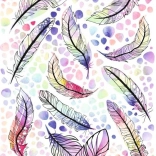 nalepke za likanje s peresi – velik list 20 × 30 cm