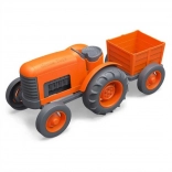 Traktor z vleko oranžen od Green Toys