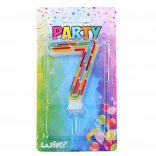 rojstnodnevna svečka za torto – številka 7, črtice