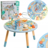 Lesena aktivnostna mizica Morsko življenje - glasbena in izobraževalna