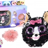 Komplet za deklice s sponkami in denarnico Mucek