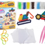 Komplet vodnih perlic DIY – čarobne perlice, 8 barv, gradbena vozila