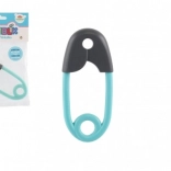 Otroška ropotuljica varnostna sponka sivoturkizna