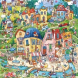 puzzle heye happy town: dobro jutro! 1000 kosov