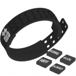 Silikonska zapestnica PIXIE CREW s piksli – črna