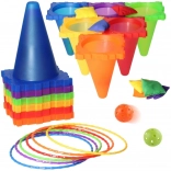 Woopie zunanja igralna garnitura 3v1 – stožci, obročki in vrečke, 30 delov