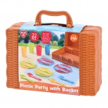 Piknik košara s posodo za otroke, 22 delov