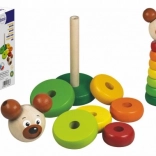 DETOA lesena piramida z medvedkom