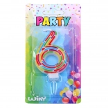 Zabavna tortna svečka številka 6 – črtice