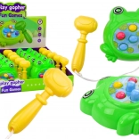 Mini igra Žabka Wac‑a‑Mole z kladivcem na vrvici – zelena