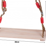 Lesena vrtna gugalnica za otroke in odrasle z masivnim sedalom