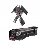 Kovinski robot, razstavljiv lokomotiva črna