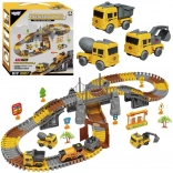 Woopie gradbeni komplet dirkalne proge XXL električna proga – gradbišče, 174 delov