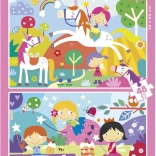 Sestavljanka Samorogi in vile 2×48 kosov