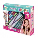 ustvarjalni komplet za izdelavo zapestnic s statvom in dodatki