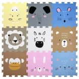 Humbi penasta podloga – izobraževalni puzzle z živalmi 120 × 120 cm, 9 kosov