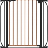 Otroška varnostna ograja LIONELO Truus Slim Black Carbon Natural