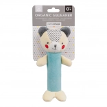 Petit Collage piskajoča ropotuljica medvedek iz organskega bombaža