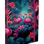 BAAGL mapa za šolske zvezke A4 flamingi