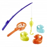 Lovljenje račk – komplet s palico, mrežo in 3 račkami