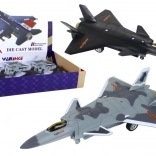 Model letala z drgnjenim pogonom v črni in sivi barvi