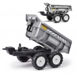 Prikolica Super dumper štirikolesna siva