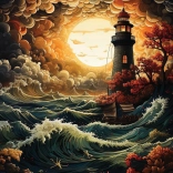 Sestavljanka ART PUZZLE Svetilnik v nevihti 1500 kosov