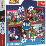 Sestavljanka 4v1 Pustolovščine Sonica SEGA Sonic Ježek