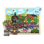 Bigjigs Toys lesene puzzle vlak 24 kosov