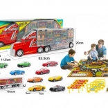 Tovornjak – vlečna garnitura z igralno podlogo in avtomobilčki