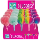 Kemični svinčnik z bleščico in igro 12 kos / stojalo