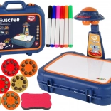 Otroški projektor za risanje v kovčku – moder
