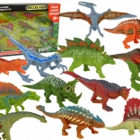 Set figuric dinozavrov, 12 kosov – barvite gumijaste igrače
