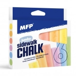 Okrogle kredice za pločnik, 6 kosov – mešane barve