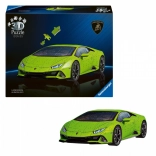 3D sestavljanka RAVENSBURGER Iconics: Lamborghini Huracán Evo, zelena, 108 koščkov
